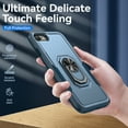 thumbnail image 2 of iPhone 7 Case, iPhone 8 Case, iPhone SE Case, 360 ?Rotate Ring Stand Rugged Lightweight Slim Impact-Resistant Full Body Shockproof Protective Bumper Case For iPhone 7 / 8 / SE 2020,Blue, 2 of 8