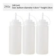 thumbnail image 4 of 240ml Condiment Squeeze Bottles, BPA-Free Leak Proof Refillable Plastic Squirt Bottles for Ketchup, BBQ Sauce, Salad Dressing, Syrup, Ideal for Kitchen, Grilling, Baking, Parties (2 Pack), 4 of 9