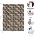 thumbnail image 4 of Multicolor Bigfoot and Checkerboard Pattern Blanket,Comfortable Soft Flannel Throw Blanket,All Season,Warm Lightweight Blankets for Sofa Bed Couch Living Room Chair,30"x40", 4 of 4