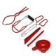 thumbnail image 3 of 6 unids/set Kit de enlatado pinzas antideslizantes para alimentos levantador de tarros llave para tarros tapa elevador embudo medidor SetRed, 3 of 8