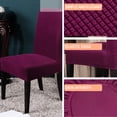 thumbnail image 4 of Kernel de maíz Cubiertas de silla dividida Funda protectora sólida Protector externo Estilo simple Estilo giratorio Instalación para comedor Dark Purple Advancent HA012477-03, 4 of 7