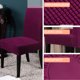 thumbnail image 4 of Kernel de maíz Cubiertas de silla dividida Funda protectora sólida Protector externo Estilo simple Estilo giratorio Instalación para comedor Dark Purple Speravity HA012477-03, 4 of 7