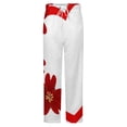 thumbnail image 5 of Valentine'S Day Love Red Flower Winter Female Pants Flannel High Waist Women Pants Lady Warm Straight Leg Plush Trousers, 5 of 7