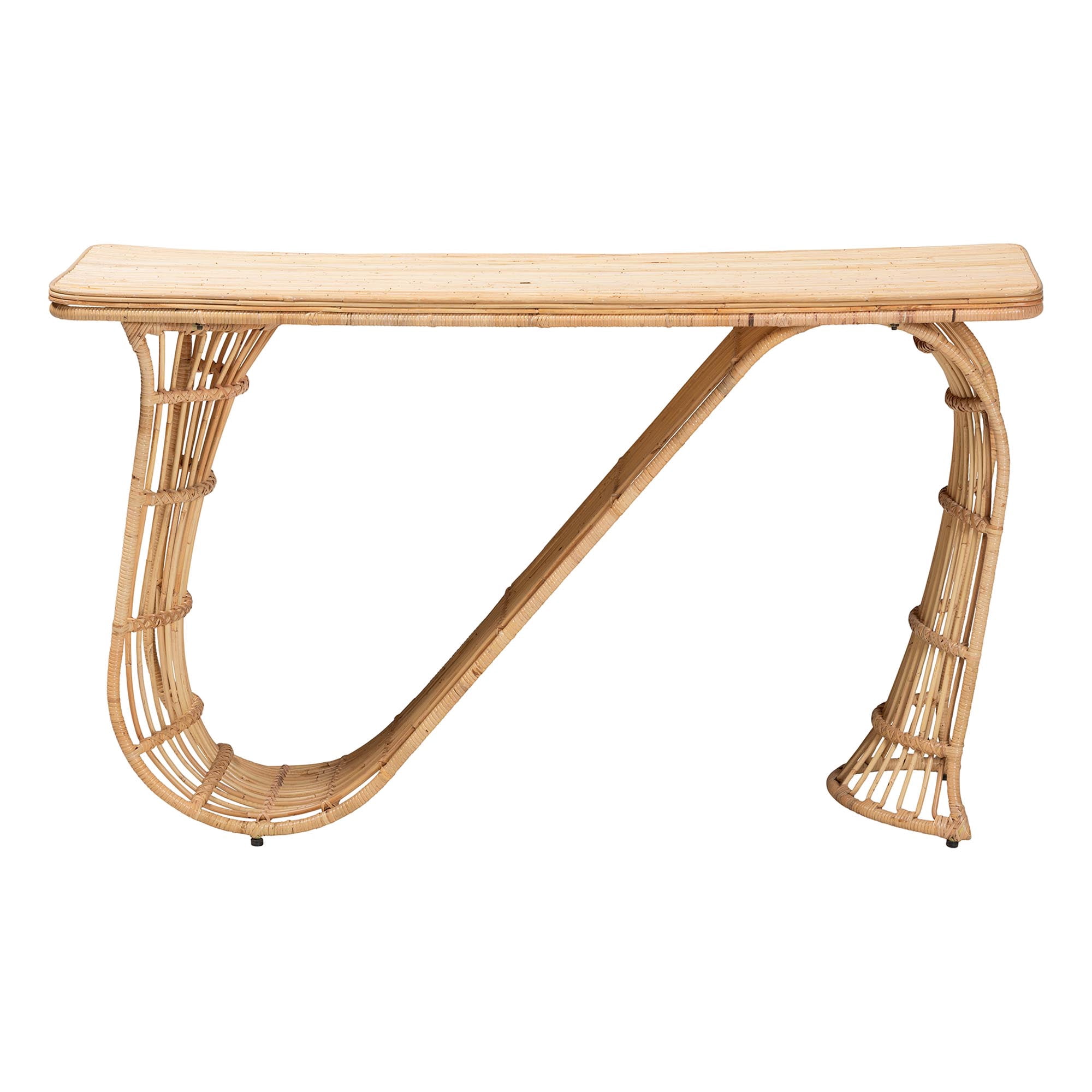 bali & pari Araceli Boho Console Table, Light Honey