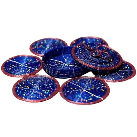 

Beaded Coasters Coasters For Drinks with Holder Set of 6