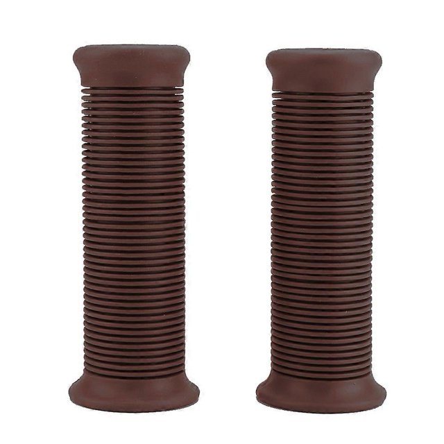 Lot de 2 poignées de guidon de moto universelles vintage de 22 mm (rouge et marron)