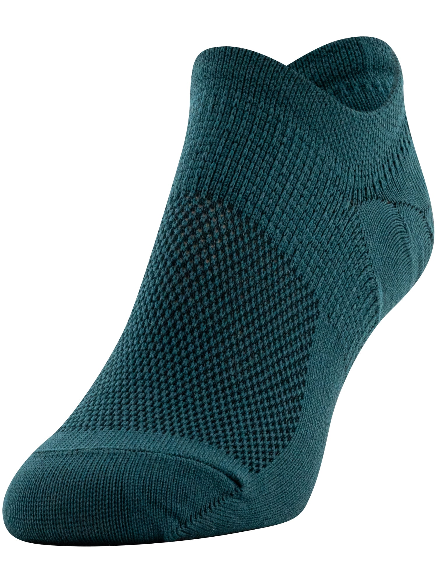 PEDS Women's All Day Active Nylon Invisible Socks Assorted, 6 Pairs, Sizes 5-10