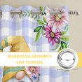 thumbnail image 6 of Easter Kitchen Curtains Window Panels, Watercolor Gnomes Eggs Daisy Flower Light Purple Plaid Insulated Window Treatment Curtain, Grommet Curtains for Bedroom/Living Room/Bathroom, 2 Piece 52"Wx84"L, 6 of 8