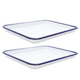 thumbnail image 2 of KAKOWELY 2Pcs Rectangular Enamel Baking Pan Pie Baking Pan Food Baking Pan Kitchen Multi-functional Baking Pan,10.63"X7.48"X0.98", 2 of 5