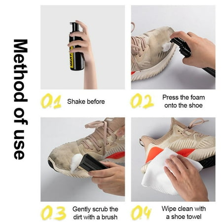 Shoes Foam Cleaner Safe Non-toxic Sports Sneaker Dry Cleaning Spray Cleaning Detergent Kit