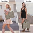 thumbnail image 6 of Large Capacity Tote Bag,Brown Beige Plaid Checkered Pattern Handbag Fashion Luxury Tote Bag,15.7"x13"x 5.1" Inches,Laptop Compatible, 6 of 6