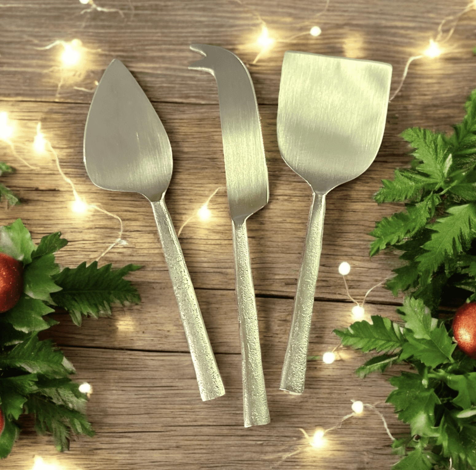 Gold Cheese Knives Set of 3 Matte Handles Charcuterie Knives,  Stainless Steel Gift Set Dishwasher Safe