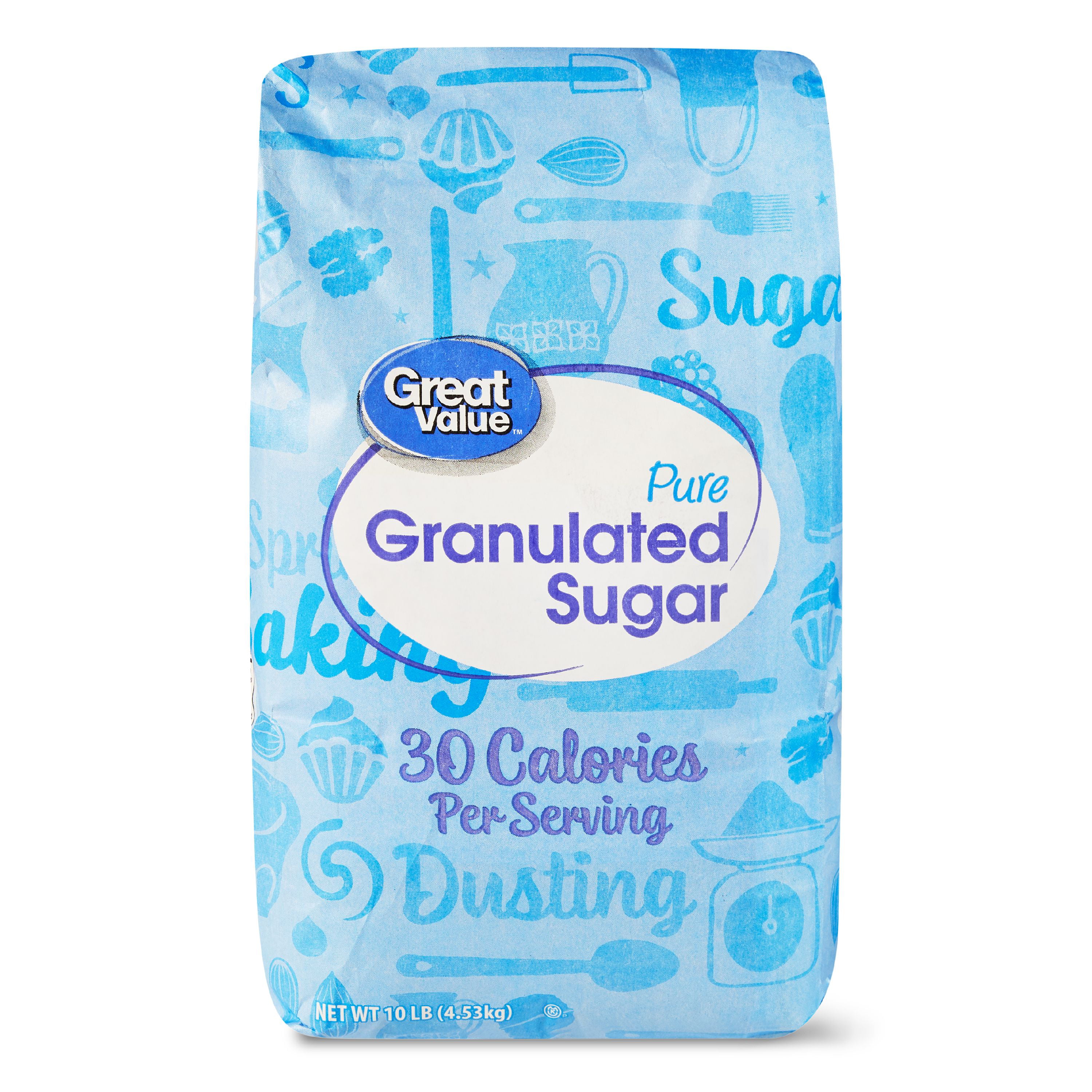 How much does a five pound bag of sugar cost Great Value Pure Granulated Sugar 10 Lb Walmart Com Walmart Com