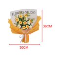 thumbnail image 4 of Ramo de flores de crochet, ramo tejido a mano, ramo de crochet decorativo y de buen gusto. Amarillo, 4 of 9