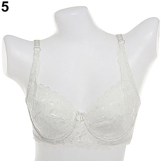Yesbay Women Lace Adjustable Bra Deep V Push Up Shaping Padded Brassiere  for Daily Wear,Light Blue 