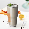 thumbnail image 3 of 30oz Orange and Grey Abstract Art Artwork Tumblers Stainless Steel Tumbler with Lid and Straw,Vacuum Insulated Double Wall Travel Tumbler Cups Mug with Cleaning Brush for Coffee,Tea, 3 of 7