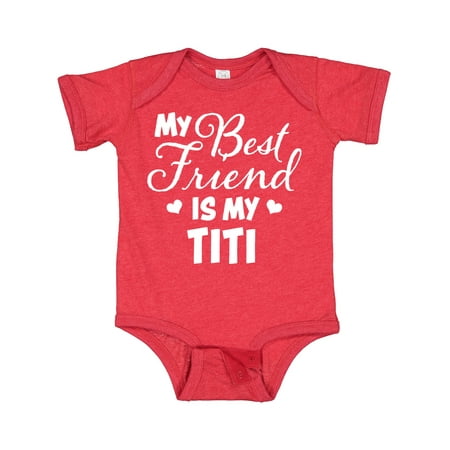 

Inktastic My Best Friend is My Titi with Hearts Gift Baby Boy or Baby Girl Bodysuit