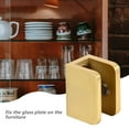 Phlegsive Glass Shelf Bracket Clamps Wall Mounted Holder Golden