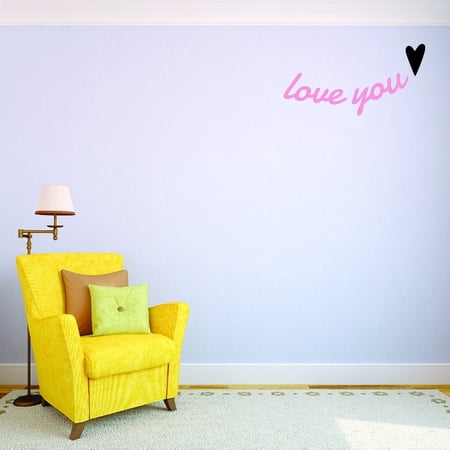 Do It Yourself Wall Decal Sticker Love You Heart Living Room Decor 20×40