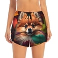 thumbnail image 4 of Lsque Colorful Leaf Chihuahua Printed Women's Running Shorts with Liner Pockets,Elastic Quick Dry Workout Athletic Gym Yoga Shorts,Womens High Waist Shorts-Medium, 4 of 9