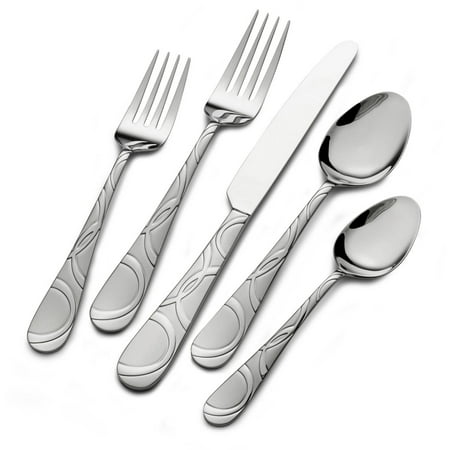 International Stainless Flatware - International Silver Garland Frost 20-Piece Stainless Flatware Set
