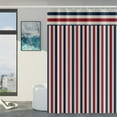 thumbnail image 2 of Blue Red Shower Curtain for Bathroom Geometrical Boho Stripe Lines Shower Curtain Set with Hooks Waterproof Fabric Modern Curtains 72x72 inches, 2 of 5