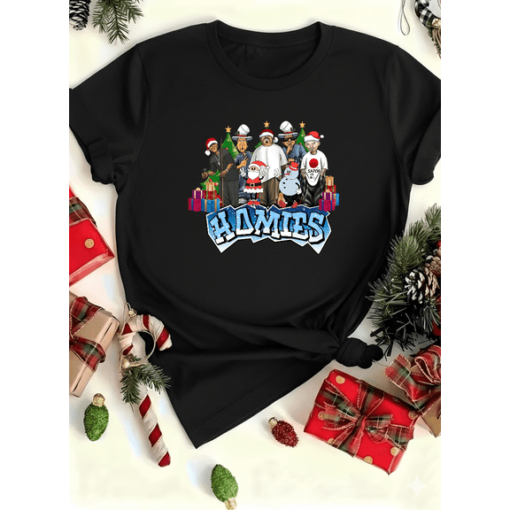 Cholo Holiday Style Festive Lil Homies Creative Art Unisex T-Shirt up to size 5XL