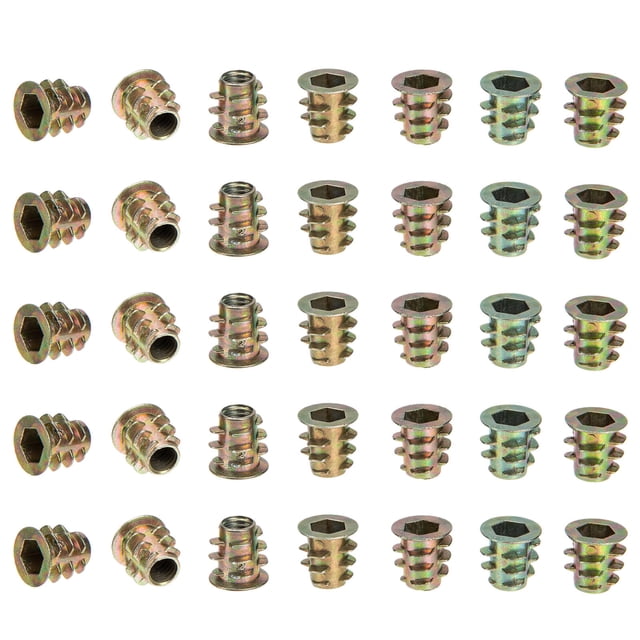 WASHWEPE 100Ud Tuercas Insertadas Para Muebles De Madera Con Acabado Multicolor Y Alta Dureza