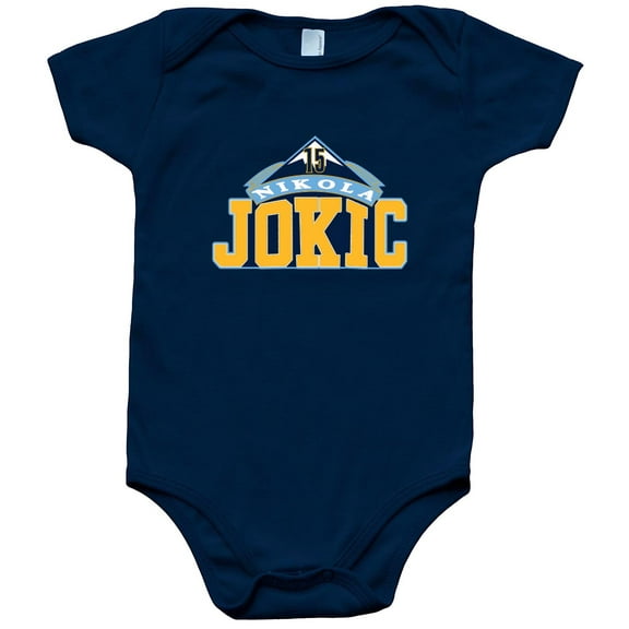 Blue Nikola Jokic Nuggets Logo Joker Baby 1 Piece