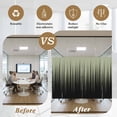 thumbnail image 5 of Sage Green Black Ombre Window Privacy Film, Modern Abstract Striped Gradient Static Cling UV Sun Blocking Heat Control Window Tint Day and Night, Non-Adhesive One Way Privacy Cover 17.7''x78.7'', 5 of 7