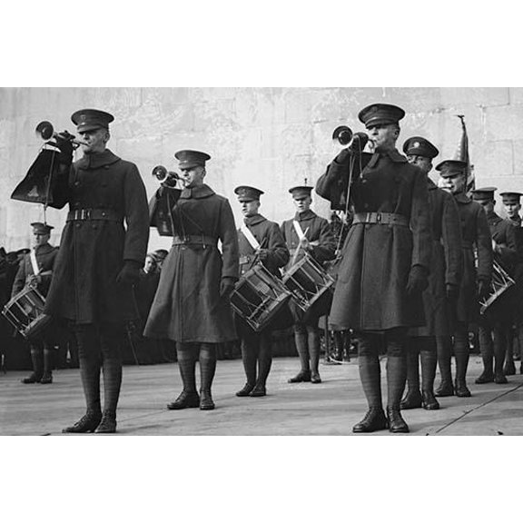 Ceremonial Military Bugle Ensemble-Fine art canvas print (20" x 30")