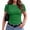 Green #100, variant on WULMLEO Women Short Sleeve Tops Crewneck Ribbed Knit Fitted Tshirts Dressy Casual Basic Tee 2026 Summer Shirts Red XL