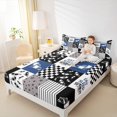 thumbnail image 4 of Manfei Boys Construction Truck Queen Sheet Sets, Tractor Machinery Flat Sheet, Cartoon Vehicle Theme Queen Fitted Sheet, Lightweight Room Decor, 4-Piece, 4 of 7