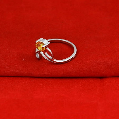 1 Ctw Purple Amethyst Sterling Silver Wedding Ring For Women