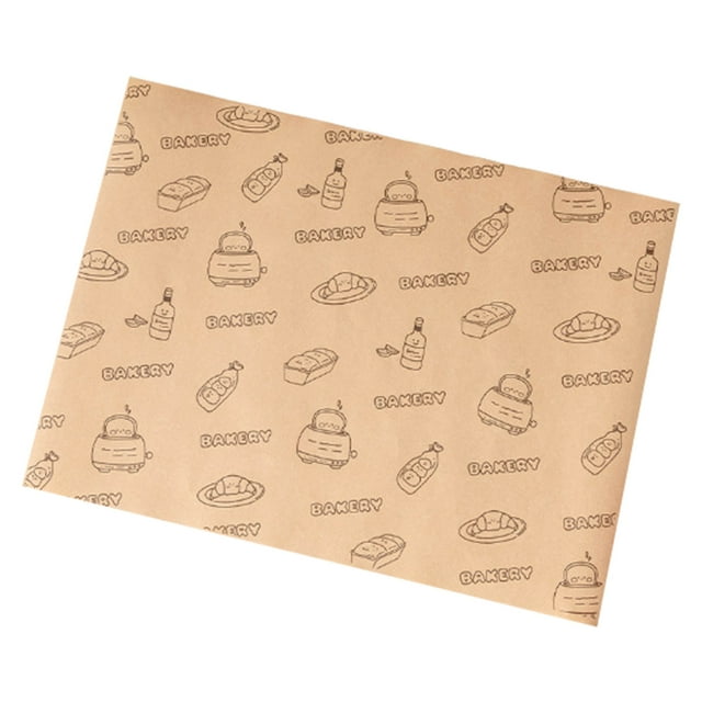Kitchen Tools 50Pcs Sandwich Wrapping Paper Coated Paper Oil Absorbing Paper Household Sandwich Hamburger Paper Rectangular Disposable Pad Paper