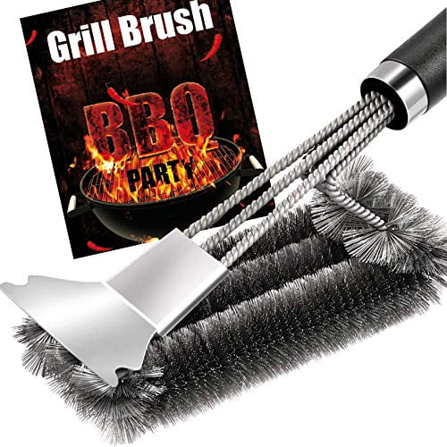 Grill Brush and Scraper Quick Easy Safe BBQ Grill Steam Cleaning Stainless Steel Brush Best