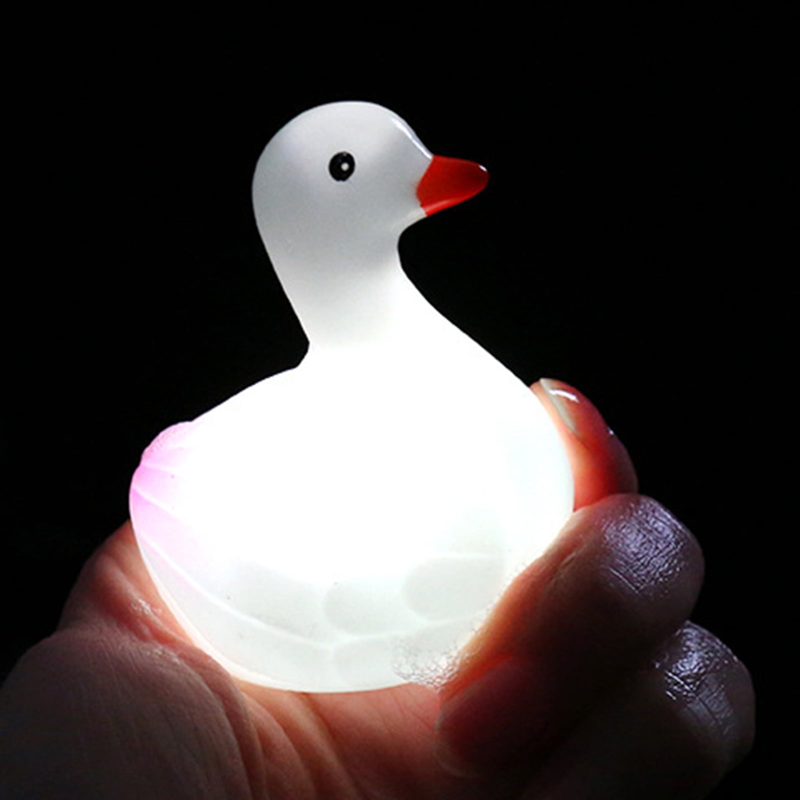 Temacd Swan Bath Toy Colorful Lights Luminescence LED Light Floating No
