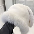 thumbnail image 3 of Thickened Cute Wool Soft Big Rabbit Ears Hat Warm Bucket Hat Plush Ear Protection Hat PINK, 3 of 8