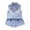 Blue, variant on YuYuBao Toddler Girls Outfits Sets Summer Plaid Print Embroidery Ruffles Tops And Shorts Sets 2 Piece Children Girls Classic Loose Beach Clothing Sets, 3-4 Years