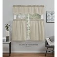thumbnail image 3 of Exclusive Home Curtains Loha Light Filtering Rod Pocket Tier Curtain Panel Pair, 26x36, Natural, Set of 2, 3 of 6