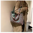 thumbnail image 4 of Tote Chic Checkerboard Simple Casual Soft Women Girlsknitted Bolso de hombro Zulema  Bolso de mujer, 4 of 8