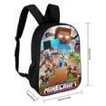 thumbnail image 2 of g855 Minecraft Backpack Large Capacity Laptop Bag Lightweight Adjustable Straps Casual Large Capacity vbv855, 2 of 5