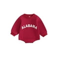 thumbnail image 2 of Yunliwuli Baby Romper, Long Sleeve Crew Neck Letters Print Fall Bodysuit Clothes for Girls Boys, 2 of 10
