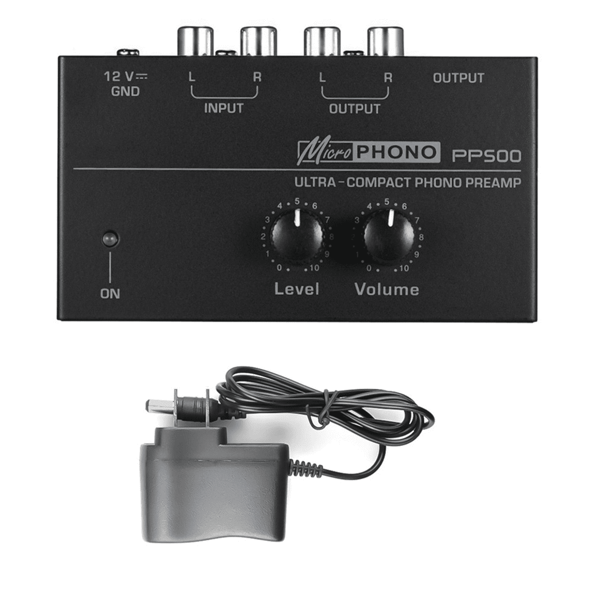 3X Ultra-Compact Phono Preamp PP500 with Treble Balance Volume Adjustment Pre-Amp Turntable Preamplificador US Plug