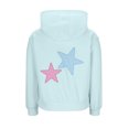 thumbnail image 6 of Ltctricy Hoodies for Women Soft Casual Long Sleeve Embroidered Hooded Sweatshirts Pullover Sweater Tops with Pockets(Light Blue,Large), 6 of 7