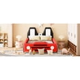 thumbnail image 4 of Twin Size Platform Bed With Race Car Feature And Wheels - Red, Strong Reliable Construction Appearance Red, 4 of 7