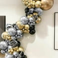 thumbnail image 4 of MMTX Black Gold Party Decoration, Chrome Black Gold and Silver Balloon Garland Arch for Men Women Birthday Party Baby Shower Graduation Anniversary, 4 of 12