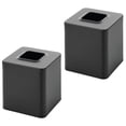 thumbnail image 6 of mDesign Metal Square Tissue Box Cover for Bathroom - 2 Pack - Black, 6 of 6