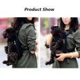 thumbnail image 4 of CUH Front Carriers Legs Out Dog Carrier Backpack Adjustable Pet Storage Bag Hands-Free Weekend Camouflage Print Zipper Portable Solid Color Black M, 4 of 4