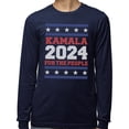 thumbnail image 2 of Kamala 2024 Long Sleeve Shirt Unisex Medium Navy, 2 of 5